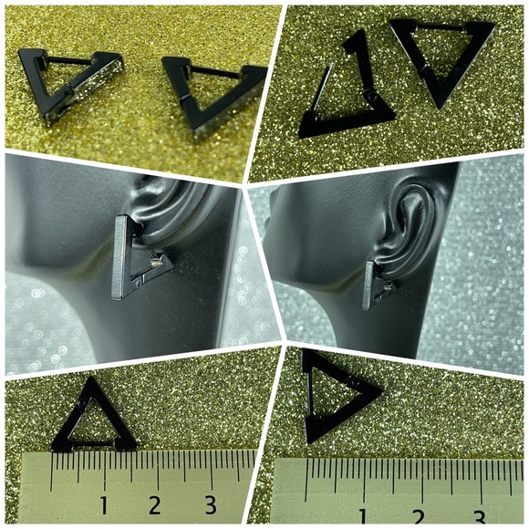 7 Pair Stainless Steel Earrings Unisex